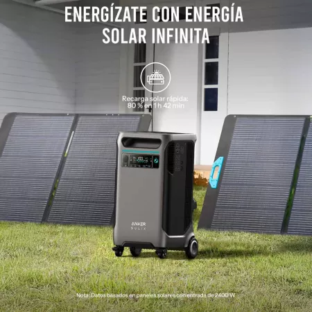 Anker SOLIX - Estación de energía portátil F3800 - Batería LiFePO4 de 3840Wh (1,200,000 mAh), salida de CA ultra alta de 6000 W con 120 V/240 V Anker SOLIX - Estación de energía portátil F3800 - Batería LiFePO4 de 3840Wh (1,200,000 mAh), salida de CA ultra alta de 6000 W con 120 V/240 V