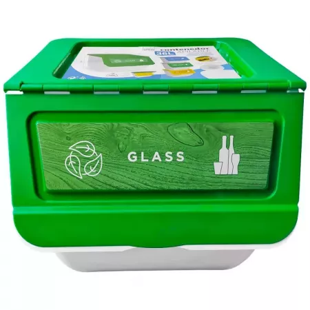 Set 3 Contenedores Apilables 36L con Ruedas y Tapa Abatible Set 3 Contenedores Apilables 36L con Ruedas y Tapa Abatible