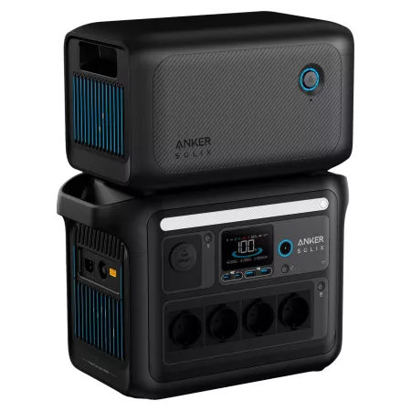 Anker SOLIX - Batería de expansión BP1000 - Batería LiFePO4 de 1056Wh (330,000 mAh), Recarga el 100% de CA -2h Anker SOLIX - Batería de expansión BP1000 - Batería LiFePO4 de 1056Wh (330,000 mAh), Recarga el 100% de CA -2h