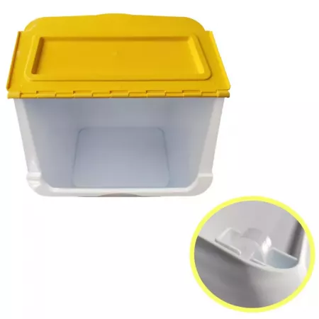 Set 3 Contenedores Apilables 36L con Ruedas y Tapa Abatible Set 3 Contenedores Apilables 36L con Ruedas y Tapa Abatible