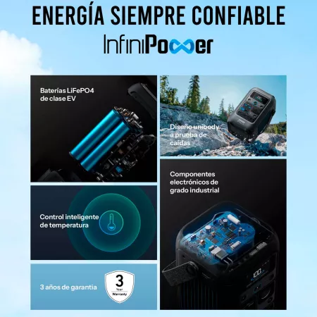 Anker SOLIX - Estación de energía portátil C300X DC y Panel Solar Portátil PS60 - Batería LiFePO4 de 288Wh, 300W (sobrecarga de 600W) carga rápida de 140W Anker SOLIX - Estación de energía portátil C300X DC y Panel Solar Portátil PS60 - Batería LiFePO4 de 288Wh, 300W (sobrecarga de 600W) carga rápida de 140W