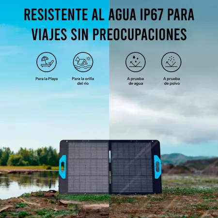Anker SOLIX - Panel Solar Plegable PS100 - 300W - IP67 Aprueba de agua y polvo - 4 ángulos ajustables Anker SOLIX - Panel Solar Plegable PS100 - 300W - IP67 Aprueba de agua y polvo - 4 ángulos ajustables