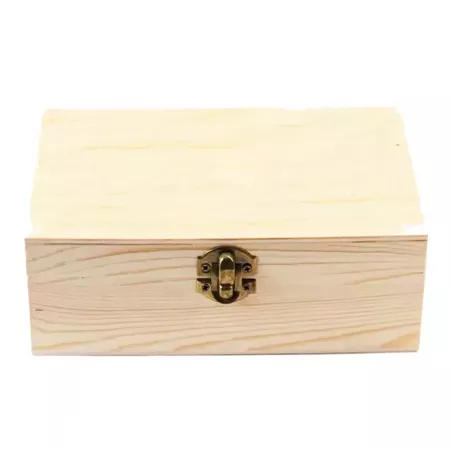 Caja de Madera 8x18x14 cm con Cierre Metálico Bronco Caja de Madera 8x18x14 cm con Cierre Metálico Bronco