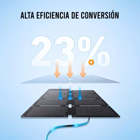 Anker SOLIX - Panel Solar Portátil PS60 - 60W - IP67 A prueba de agua y polvo - Ultra Ligero (1,77 kg)