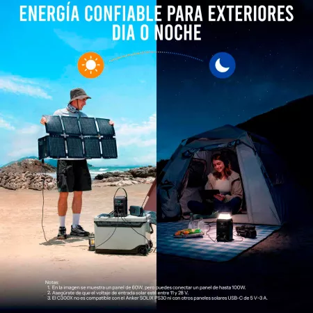 Anker SOLIX - Panel Solar Portátil PS60 - 60W - IP67 A prueba de agua y polvo - Ultra Ligero (1,77 kg)