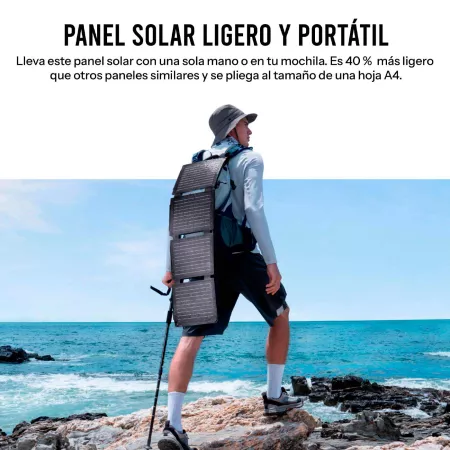 Anker SOLIX - Panel Solar Portátil PS60 - 60W - IP67 A prueba de agua y polvo - Ultra Ligero (1,77 kg)