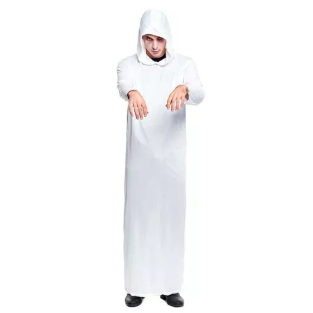 Túnica Blanca XL con Capucha – Perfecta para Halloween y Carnaval