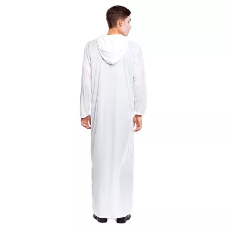 Túnica Blanca XL con Capucha – Perfecta para Halloween y Carnaval