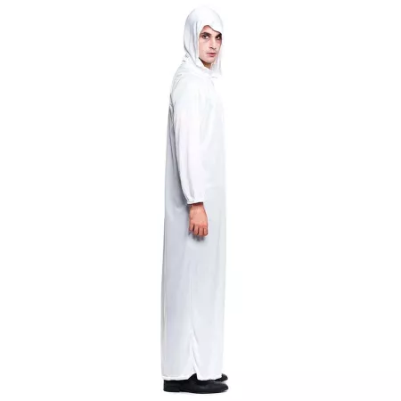Túnica Blanca XL con Capucha – Perfecta para Halloween y Carnaval