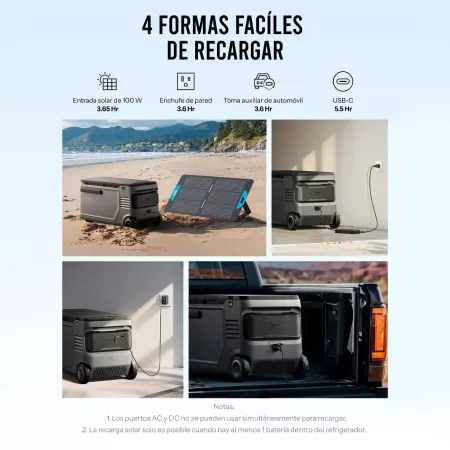 Anker SOLIX - Nevera eléctrica portátil Everfrost 2 - 58 L - 2 Baterías de 288Wh – Alimentación por CA/CC o Solar, Doble Compartimento - -20 ºC a 20 ºC Anker SOLIX - Nevera eléctrica portátil Everfrost 2 - 58 L - 2 Baterías de 288Wh – Alimentación por CA/CC o Solar, Doble Compartimento - -20 ºC a 20 ºC