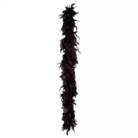Boa de Plumas Negra 180 cm | Ideal Carnaval y Halloween +14 Boa de Plumas Negra 180 cm | Ideal Carnaval y Halloween +14