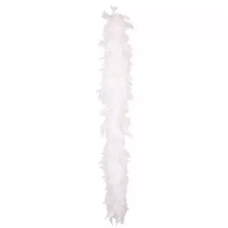 Boa de Plumas Blanca 180 cm para Carnaval y Halloween +14años Boa de Plumas Blanca 180 cm para Carnaval y Halloween +14años