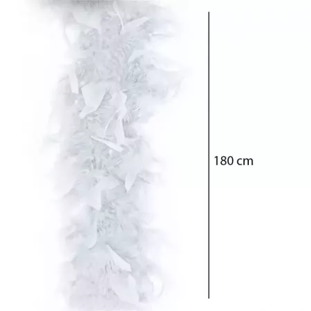 Boa de Plumas Blanca 180 cm para Carnaval y Halloween +14años Boa de Plumas Blanca 180 cm para Carnaval y Halloween +14años
