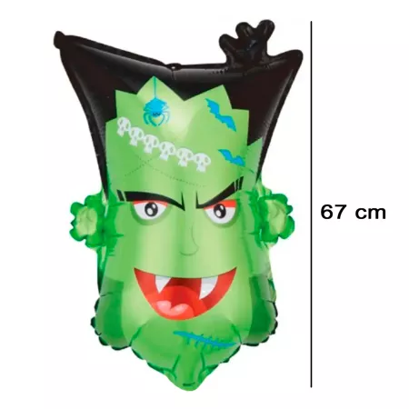 Pack 4 Globos Cabeza de Frankenstein 67 x 49 cm Hinchables Halloween Eco Pack 4 Globos Cabeza de Frankenstein 67 x 49 cm Hinchables Halloween Eco