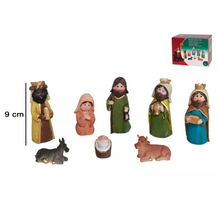 Set 8 Figuras Nacimiento Naïf en Resina – Decoración Navidad Set 8 Figuras Nacimiento Naïf en Resina – Decoración Navidad