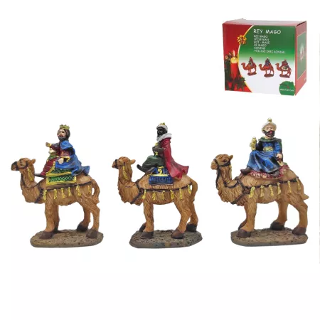 Set 3 Figuras Reyes Magos a Camello Belén Navideño Tradicional Set 3 Figuras Reyes Magos a Camello Belén Navideño Tradicional