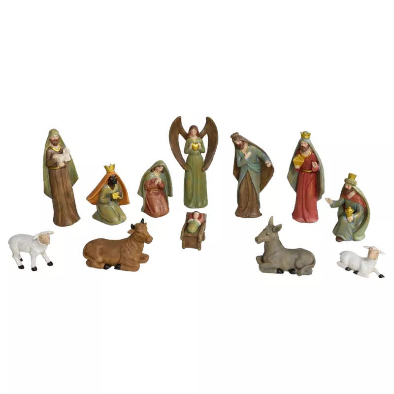Set 12 Figuras de Nacimiento Belén Navideño Tradicional Set 12 Figuras de Nacimiento Belén Navideño Tradicional