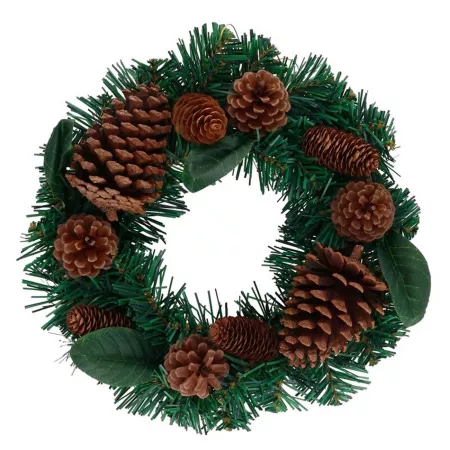 Corona de Navidad Decorativa con Piñas 35 cm