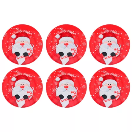 Pack 2 Bajoplatos Papá Noel Navidad Ø33 cm - Mesa Festiva