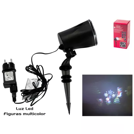 Proyector LED rotante de figuras navideñas para Decorar el Exterior del Hogar