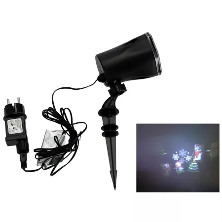 Proyector LED rotante de figuras navideñas para Decorar el Exterior del Hogar