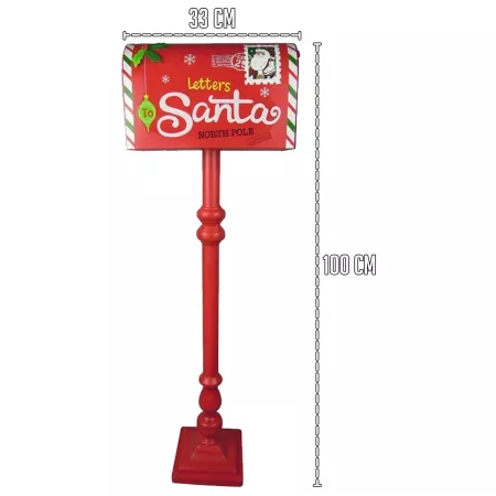 Buzón Americano Navideño Rojo Letters to Santa 100 cm