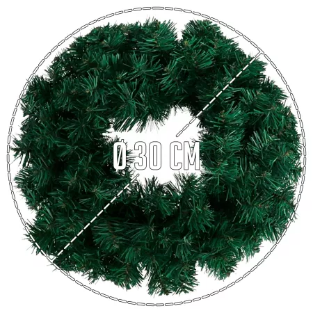 Corona de Navidad Decorativa con Diseño de Pino 30 cm