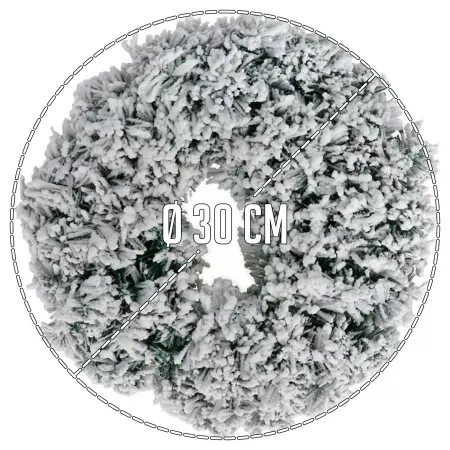 Corona Nevada de Navidad Decorativa 30 cm