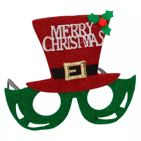 Pack 2 Gafas Navideñas con diseño de sombrero Merry Christmas para Fiestas