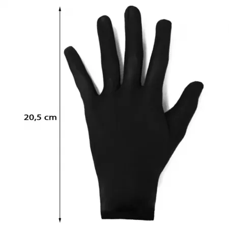 Guantes Cortos Negros Suaves para Disfraces – Talla Única Adulto Guantes Cortos Negros Suaves para Disfraces – Talla Única Adulto