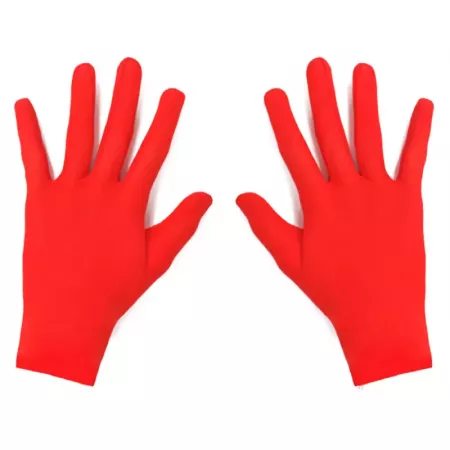 Guantes cortos infantiles rojos suaves para Carnaval y Halloween Guantes cortos infantiles rojos suaves para Carnaval y Halloween
