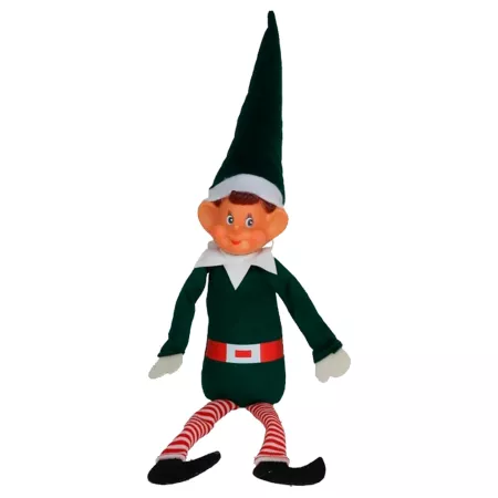 Muñeco Elfo Swoh sentado para Decoración Navidad 32 cm