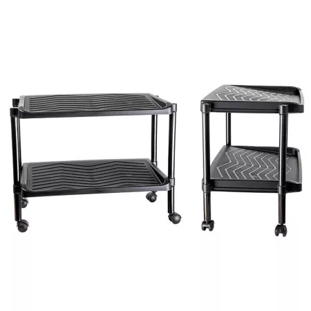 Zapatero con ruedas 2 Estantes 4 Pares Plástico Resistente