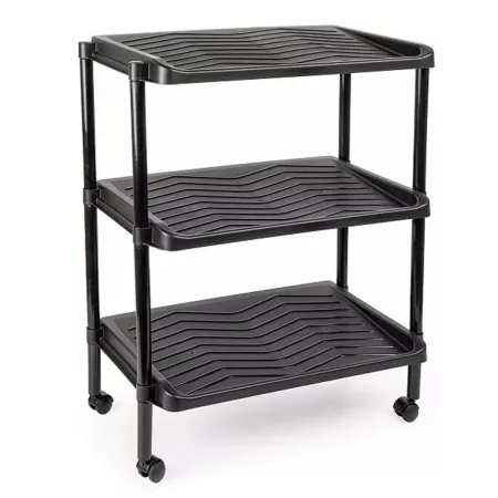 Zapatero con ruedas 3 Estantes 6 Pares Plástico Resistente