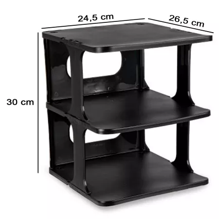 Zapatero apilable 3 Estantes 6 Pares Plástico Resistente