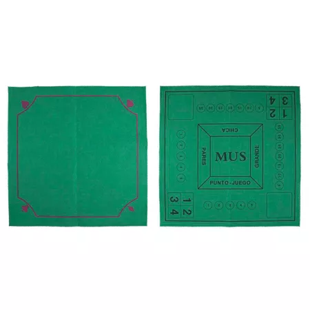 Tapete de Póker y Mus Verde 50x50 cm Enrollable y Suave