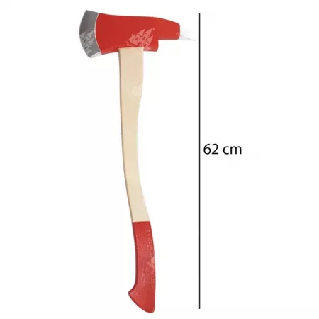 Hacha de Bombero de Plástico con Efecto Madera para Disfraz Hacha de Bombero de Plástico con Efecto Madera para Disfraz
