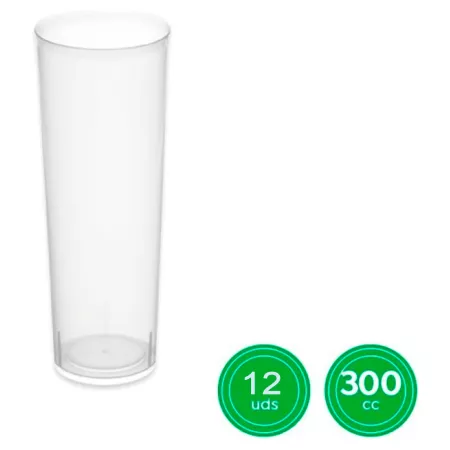 Vasos Plásticos 300 ml Reutilizables Pack 10 Lavavajillas