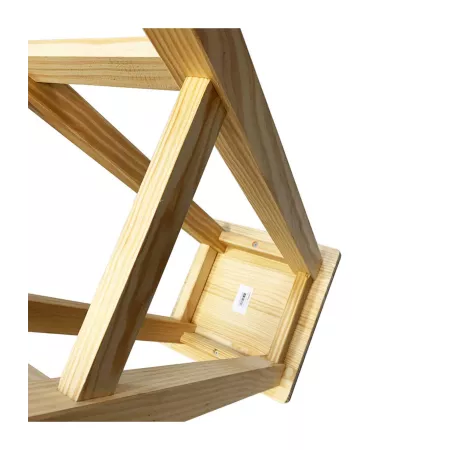 Taburete cuadrado de madera 70 x 29 cm, banqueta de madera natural con reposapiés, asiento para cocina, hogar, diseño clásico resistente