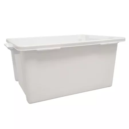 Contenedor apilable de almacenamiento 35L blanco para hogar