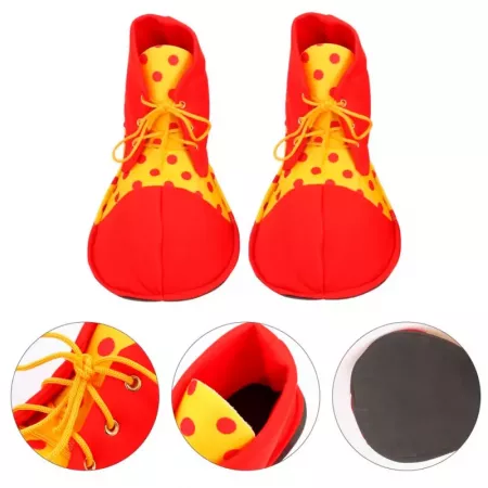 Zapatos de Payaso Clásicos con Lunares para Carnaval y Halloween Zapatos de Payaso Clásicos con Lunares para Carnaval y Halloween