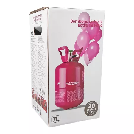 Bombona de helio de 7 litros, ideal para fiestas, cumpleaños y bodas.