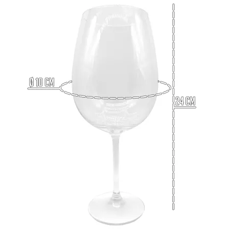 Pack 6 Copas Vino Cristal 73 cl Elegantes y Lavavajillas