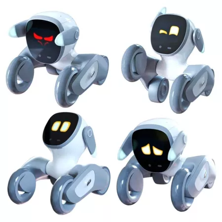 Perro electrónico interactivo inteligente con reconocimiento facial.