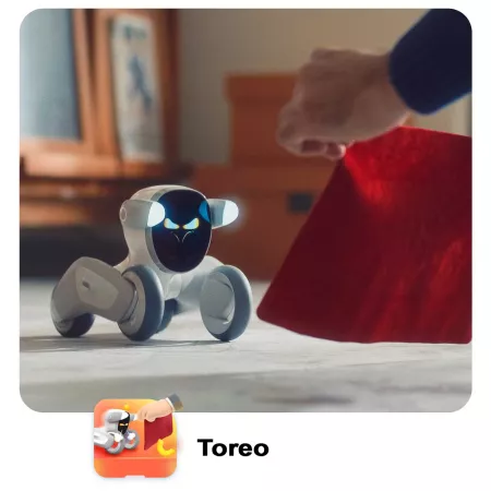 Perro electrónico interactivo inteligente con reconocimiento facial.