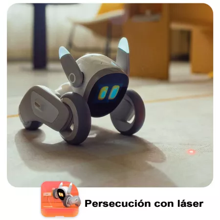 Perro electrónico interactivo inteligente con reconocimiento facial.