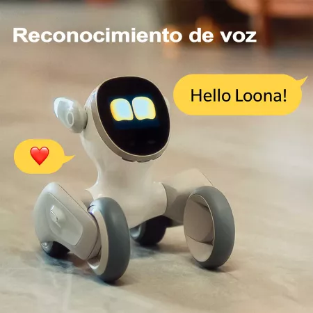 Perro electrónico interactivo inteligente con reconocimiento facial.