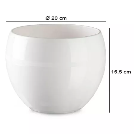 Maceta Coco Blanco Roto Ø20x15,5 cm – Elegancia Minimalista