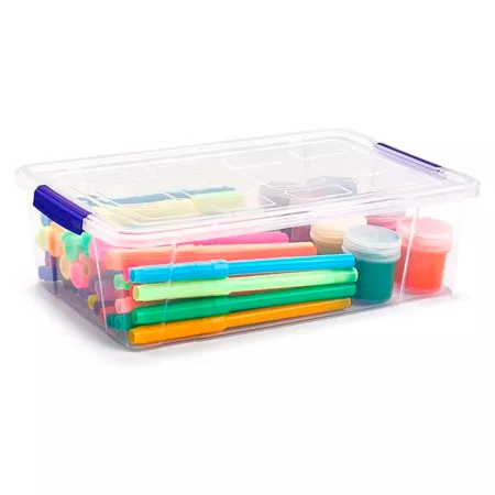 Pack 4 Cajas Transparentes 2L Apilables con Tapa Sellada