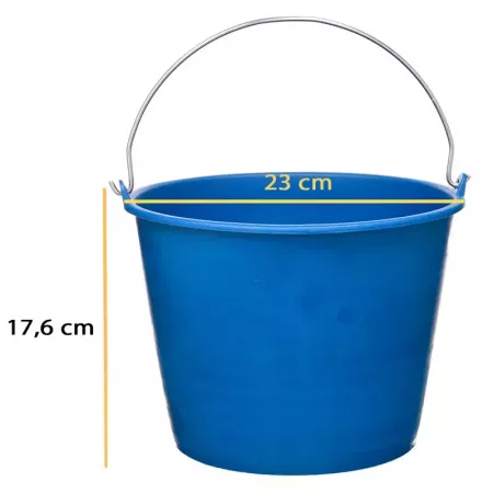 Cubo azul 6L reciclado con asa metálica, resistente y versátil Cubo azul 6L reciclado con asa metálica, resistente y versátil